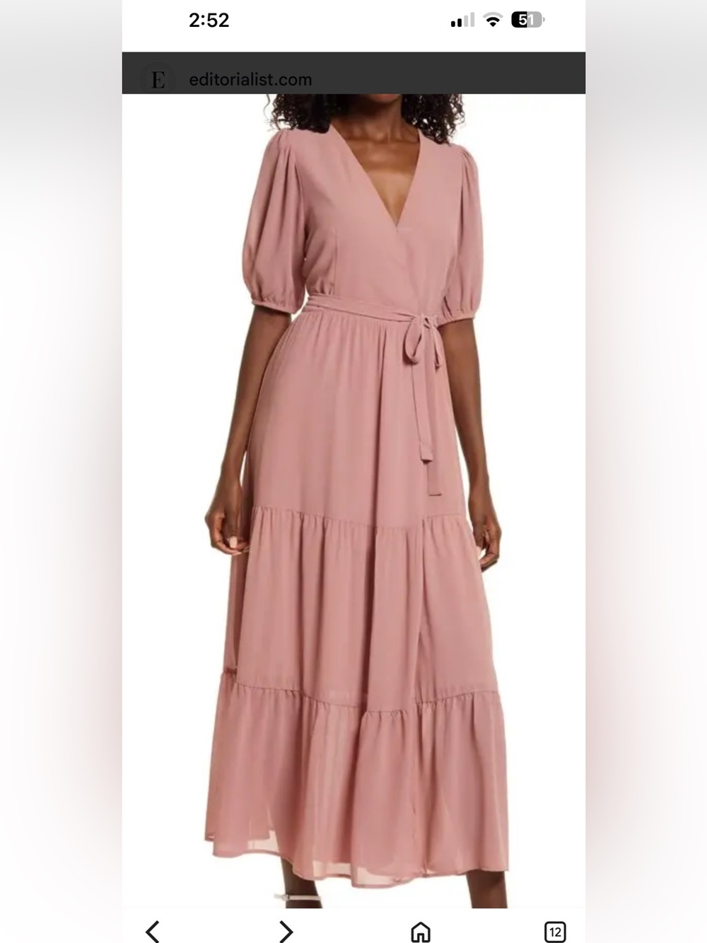 NWOT Charlotte Henry Dusty Rose wrap dress, size XL